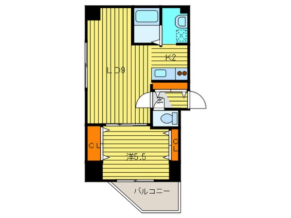 センチュリ－スペ－ス中央４１１の物件間取画像